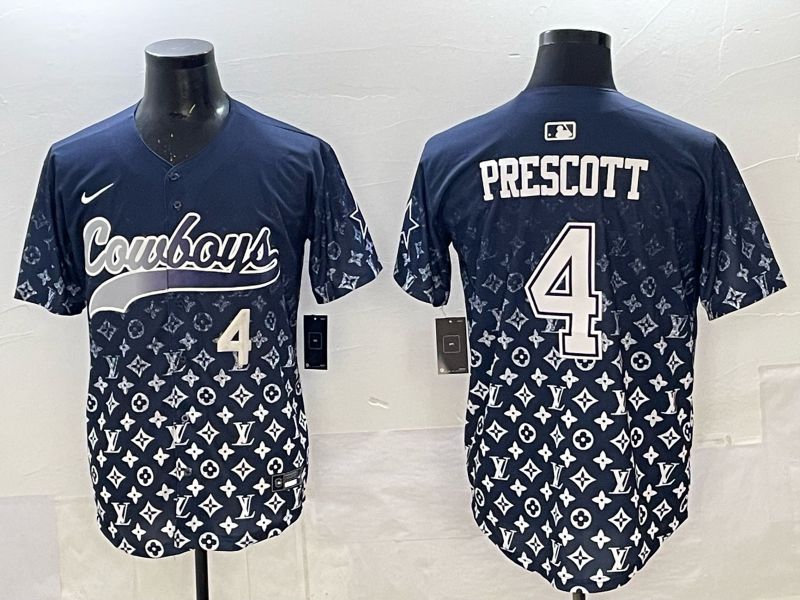 Men 2025 Nike Dallas Cowboys #4 Prescott Drak Blue Limited NFL Jersey 02->dallas cowboys->NFL Jersey